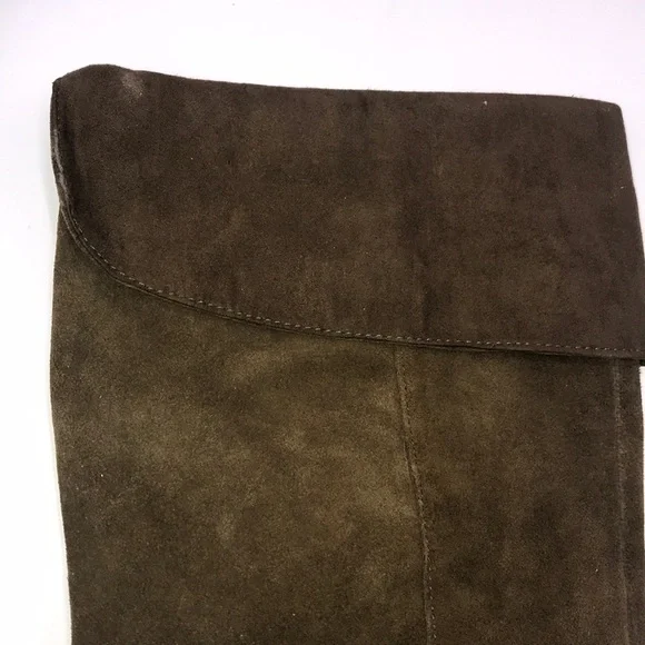 NINE WEST Nwadele Dark Green Suede Knee Boots - Picture 11 of 13